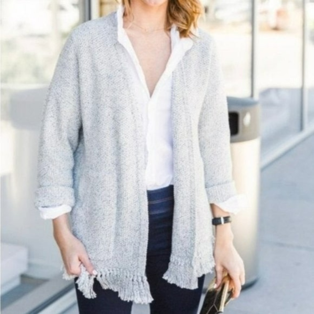 MADEWELL Memento Fringe Cardigan Sweater